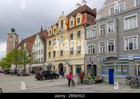 Altstadt und im Hintergrund Liebfrauenmuenster, Ingolstadt an der Donau, Bayern, Deutschland Stockfoto