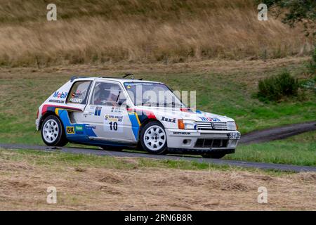 ADAC Eifel Rallye Festival 2023, Peugoet 309 GTI, Vulkaneifel, Rheinland-Pfalz, Deutschland Stockfoto