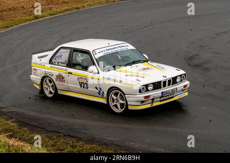 ADAC Eifel Rallye Festival 2023, BMW M3, Vulkaneifel, Eifel, Rheinland-Pfalz, Deutschland Stockfoto