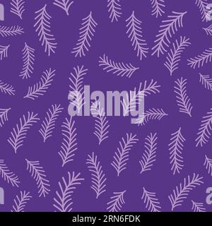 Nahtloses Blumenmuster. Zweig mit Blättern ornamentale Textur. Flourish Natur Sommer Garten strukturierten Hintergrund Stock Vektor