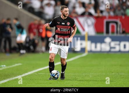 Warschau, Polen. August 2023 31. Stefan Gartenmann während des Spiels zwischen Legia Warszawa und dem FC Midtjylland, Donnerstag, den 31. August 2023 in Warschau, der Rückrunde des Play-offs für den UEFA Europa Conference League-Wettbewerb. (Foto: Norbert Barczyk/PressFocus/SIPA USA) Credit: SIPA USA/Alamy Live News Stockfoto