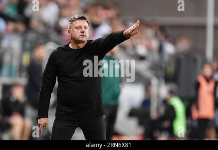 Warschau, Polen. August 2023 31. Kosta Runjaic während des Spiels zwischen Legia Warszawa und dem FC Midtjylland, Donnerstag, den 31. August 2023 in Warschau, der Rückrunde des Play-offs für den UEFA Europa Conference League Wettbewerb. (Foto: Norbert Barczyk/PressFocus/SIPA USA) Credit: SIPA USA/Alamy Live News Stockfoto