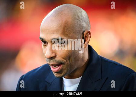 Lens, Frankreich. August 2023. Thierry HENRY während des Ligue-1-Fußballspiels der französischen Meisterschaft zwischen RC Lens und Stade Rennais (Rennes) am 20. August 2023 im Bollaert-Delelis-Stadion in Lens, Frankreich - Foto Matthieu Mirville/DPPI Credit: DPPI Media/Alamy Live News Stockfoto