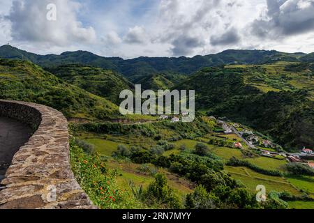 Aussichtspunkt auf der Insel Santa Maria, Reise auf die Azoren, Portugal. Stockfoto