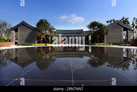 (150915) -- WUHAN, 15. September 2015 -- Foto aufgenommen am 15. September 2015 zeigt die Landschaft des International Garden Expo Park in Wuhan, der Hauptstadt der zentralchinesischen Provinz Hubei. Die 10. China International Garden Expo startet am 25. September hier. ) (Zkr) CHINA-WUHAN-GARDEN EXPO PARK(CN) ChengxMin PUBLICATIONxNOTxINxCHN Wuhan 15. September 2015 Foto aufgenommen AM 15. September 2015 zeigt die Landschaft des International Garden EXPO Park in Wuhan Hauptstadt von Zentralchina Provinz S Hubei die 10. China International Garden EXPO würde AM 25. September hier beginnen CCR China Wuhan Garden EXPO Park CN ChengxMin VE Stockfoto