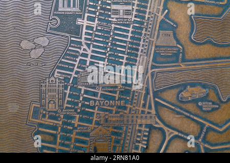 Jersey City, New Jersey, USA, Blick auf den öffentlichen Bahnhof Exchange Place Stockfoto