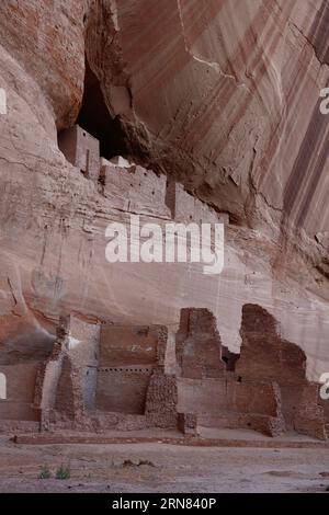 White House Ruin wurde von den Anasazi im Bottom Canyon de Chelly National Monument, Navajo Indian Reservation, Arizona, erbaut Stockfoto