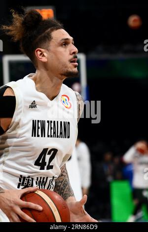 Asia Arena, Manila, Philippinen. August 2023 31. Isaac Fotu (NZL), 31. AUGUST 2023 - Basketball - FIBA World Cup 2023 - Klassifikationsrunde 17-32 Gruppe N zwischen Neuseeland 100-108 Mexiko in der Mall of Asia Arena, Manila, Philippinen. Quelle: SportsPressJP/AFLO/Alamy Live News Stockfoto