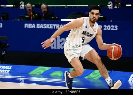 Asia Arena, Manila, Philippinen. August 2023 31. Shea Ili (NZL), 31. AUGUST 2023 - Basketball - FIBA World Cup 2023 - Klassifikationsrunde 17-32 Gruppe N zwischen Neuseeland 100-108 Mexiko in der Mall of Asia Arena, Manila, Philippinen. Quelle: SportsPressJP/AFLO/Alamy Live News Stockfoto