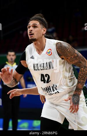 Asia Arena, Manila, Philippinen. August 2023 31. Isaac Fotu (NZL), 31. AUGUST 2023 - Basketball - FIBA World Cup 2023 - Klassifikationsrunde 17-32 Gruppe N zwischen Neuseeland 100-108 Mexiko in der Mall of Asia Arena, Manila, Philippinen. Quelle: SportsPressJP/AFLO/Alamy Live News Stockfoto
