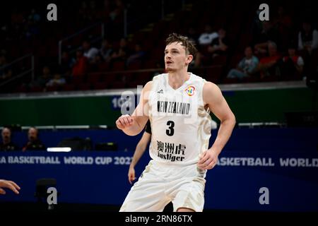 Asia Arena, Manila, Philippinen. August 2023 31. Finn Delany (NZL), 31. AUGUST 2023 - Basketball - FIBA World Cup 2023 - Klassifikationsrunde 17-32 Gruppe N zwischen Neuseeland 100-108 Mexiko in der Mall of Asia Arena, Manila, Philippinen. Quelle: SportsPressJP/AFLO/Alamy Live News Stockfoto