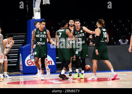Asia Arena, Manila, Philippinen. August 2023 31. Mexiko Team Group, 31. AUGUST 2023 - Basketball - FIBA World Cup 2023 - Klassifikationsrunde 17-32 Gruppe N zwischen Neuseeland 100-108 Mexiko in der Mall of Asia Arena, Manila, Philippinen. Quelle: SportsPressJP/AFLO/Alamy Live News Stockfoto