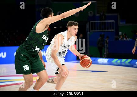 Asia Arena, Manila, Philippinen. August 2023 31. Hyrum Harris (NZL), 31. AUGUST 2023 - Basketball - FIBA World Cup 2023 - Klassifikationsrunde 17-32 Gruppe N zwischen Neuseeland 100-108 Mexiko in der Mall of Asia Arena, Manila, Philippinen. Quelle: SportsPressJP/AFLO/Alamy Live News Stockfoto