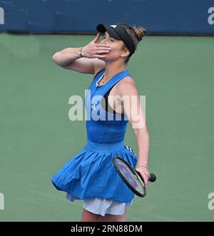 New York, Usa. August 2023 31. US Open Flushing Meadows 31//08/2023 Day Elina Svitolina (UKR) gewinnt in der zweiten Runde das Spiel mit Roger Parker/Alamy Live News Stockfoto