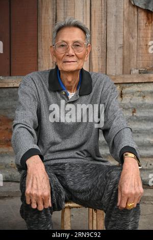 Porträt eines alten laotischen Mannes in Luang Prabang, Laos Stockfoto