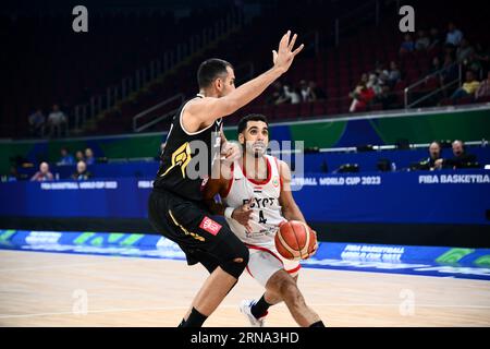 Asia Arena, Manila, Philippinen. August 2023 31. Ehab Amin (EGY), 31. AUGUST 2023 - Basketball - FIBA World Cup 2023 - Klassifikationsrunde 17-32 Gruppe N zwischen Ägypten 85-69 Jordanien in der Mall of Asia Arena, Manila, Philippinen. Quelle: SportsPressJP/AFLO/Alamy Live News Stockfoto