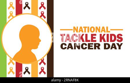 National Tackle Kids Cancer Day. Vektorillustration. Geeignet für Grußkarten, Poster und Banner. Stock Vektor