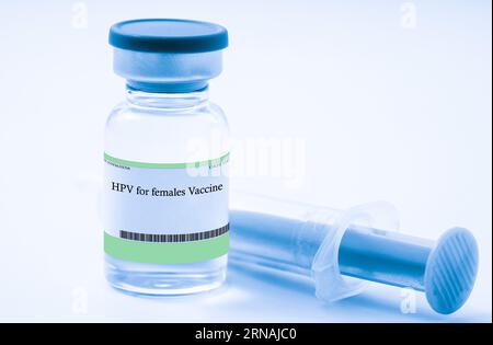 Humanes Papillomavirus (HPV) für Frauen der Impfstoff für Frauen kann vor Gebärmutterhalskrebs und anderen Krebsarten schützen. Stockfoto