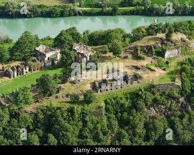 LUFTAUFNAHME. Fort Fuentes. Colico, Provinz Lecco, Lombardei, Italien. Stockfoto