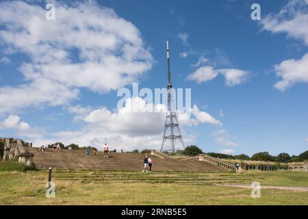 Crystal Palace Transmitting Station, bekannt als Arqiva Crystal Palace, und The Grand Staircase, Crystal Palace, London, SE19, England, GROSSBRITANNIEN Stockfoto