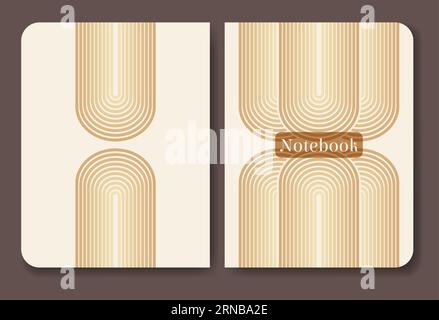 Notizbucheinband im abstrakten, minimalistischen Stil Stock Vektor