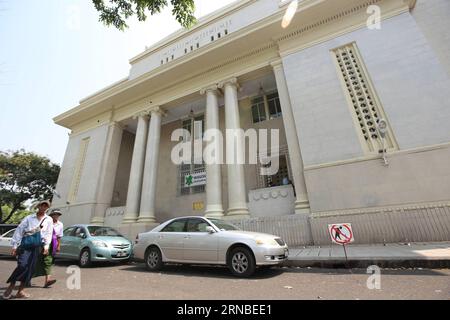 (160303) -- YANGON, 3. März 2016 -- Foto vom 3. März 2016 zeigt das Yangon Stock Exchange Center in Yangon, Myanmar. Der Wertpapierhandel an der Yangon Stock Exchange (YSX) könnte in der dritten Woche dieses Monats beginnen, sagte Maung Maung Thein, Präsident der Securities and Exchange Commission (SECM) von Myanmar. ) DIE BÖRSE MYANMAR-YANGON UxAung PUBLICATIONxNOTxINxCHN Yangon 3. März 2016 das Foto vom 3. März 2016 zeigt das Yangon Stick Exchange Center in Yangon Myanmar Securities Trading AN DER Yangon Stick Exchange startet in der 3. Woche dieses Monats, sagte Maung Maung Thein Präsident Stockfoto