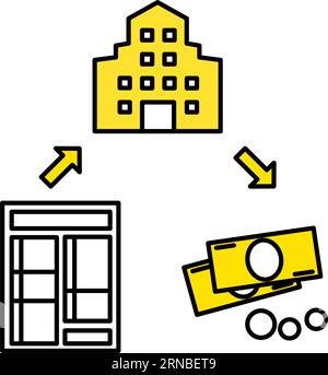 Endgültige Steuererklärung, endgültige Steuererklärung und Erstattungsverfahren, Vektorillustration Stock Vektor