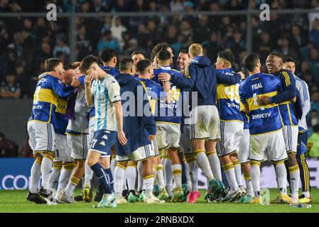 Buenos Aires, Argentinien. 29. August 2023. Die Boca Juniors spielten am 29. August im Presidente Peron Stadium in Buenos Aires, Argentinien. (Foto: Santiago Joel Abdala/PRESSINPHOTO) Credit: PRESSINPHOTO SPORTS AGENCY/Alamy Live News Stockfoto