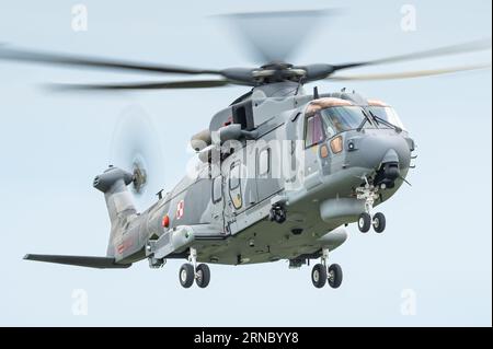 Ein AgustaWestland AW101 Hubschrauber der polnischen Marine. Stockfoto