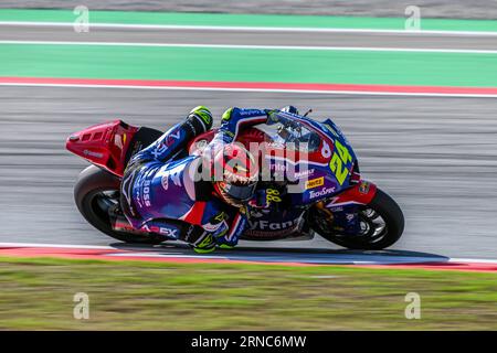 Marcos Ramírez (24) aus Spanien und Onlyfans American Racing während des MOTO 2 Free Practice 1 des Catalunya Grand Prix auf der Rennstrecke Montmelo, Spanien am 1. September 2023 (Foto: Alvaro Sanchez) Credit: CORDON PRESS/Alamy Live News Stockfoto