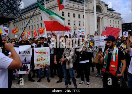 Victoria Square, Birmingham, Großbritannien. Oktober 2022. Demonstranten versammeln sich, um ihre Wut über den Tod von Mahsa Amini zu zeigen. Credit Mark Lear / Alamy Stockfoto Stockfoto