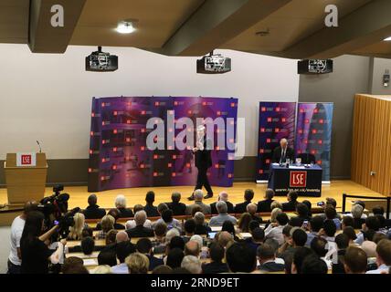 (160511) -- LONDON, 11. Mai 2016 -- der ehemalige britische Premierminister Gordon Brown hält seine erste große öffentliche Rede der europäischen Referendumskampagne an der London School of Economics and Political Science in London, England am 11. Mai 2016. ) GROSSBRITANNIEN-LONDON-GORDON BROWN-PUBLIC SPEECH-EU REFERENDUM HanxYan PUBLICATIONxNOTxINxCHN 160511 London 11. Mai 2016 der frühere britische Premierminister Gordon Brown hält seine erste große öffentliche Rede der Kampagne für das europäische Referendum AN der London School of Economics and Political Science in London England AM 11. Mai 2016 Stockfoto