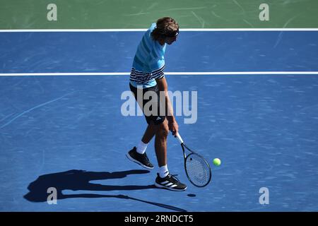 New York, New York, USA. August 2023 31. In Aktion während der US Open - Tennis Championships 2023 (Bild: © Mathias Schulz/ZUMA Press Wire) NUR REDAKTIONELLE NUTZUNG! Nicht für kommerzielle ZWECKE! Stockfoto