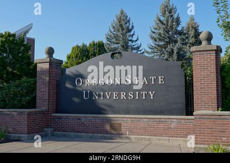 Die Oregon State University ist eine 1868 gegründete staatliche Forschungsuniversität mit Sitz in Corvallis, Oregon. Stockfoto