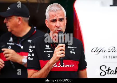 Monza, Italien. August 2023 31. Alessandro Alunni Bravi (ITA, Alfa Romeo F1 Team Stake), F1 Grand Prix von Italien beim Autodromo Nazionale Monza am 31. August 2023 in Monza, Italien. (Foto von HIGH TWO) Credit: dpa/Alamy Live News Stockfoto