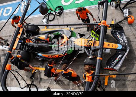 Monza, Italien. August 2023 31. McLaren F1 Team, F1 Grand Prix of Italy beim Autodromo Nazionale Monza am 31. August 2023 in Monza, Italien. (Foto von HIGH TWO) Credit: dpa/Alamy Live News Stockfoto