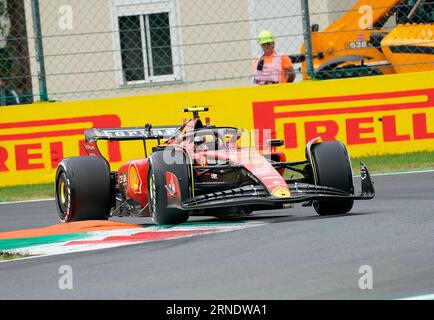 September 2023, Autodromo Nazionale di Monza, Monza, FORMEL 1 PIRELLI GRAN PREMIO D'ITALIA 2023, auf dem Bild Carlos Sainz Jr. (E), Scuderia Ferrari Stockfoto