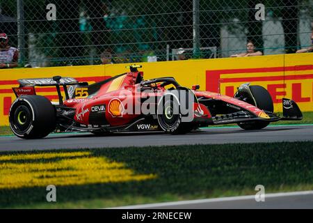 September 2023, Autodromo Nazionale di Monza, Monza, FORMEL 1 PIRELLI GRAN PREMIO D'ITALIA 2023, auf dem Bild Carlos Sainz Jr. (E), Scuderia Ferrari Stockfoto