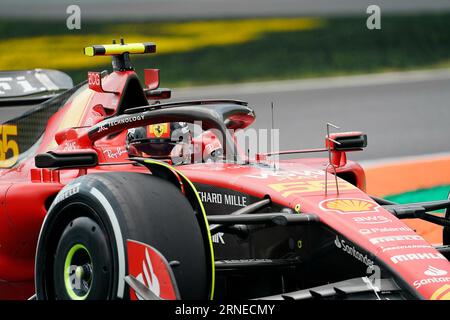 September 2023, Autodromo Nazionale di Monza, Monza, FORMEL 1 PIRELLI GRAN PREMIO D'ITALIA 2023, auf dem Bild Carlos Sainz Jr. (E), Scuderia Ferrari Stockfoto