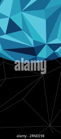 Vertikalflyer mit blauem Polygon Vorlage für geometrische Poster Stock Vektor