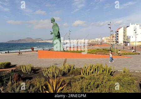 Alfredo-Kraus-Denkmal von Victor Ochoa Sierra. Las Palmas de Gran Canaria, Kanarische Inseln, Spanien. Stockfoto