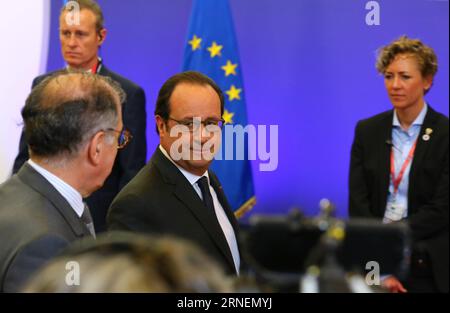 (160628) -- BRÜSSEL, 28. Juni 2016 -- der französische Präsident Francois Hollande(C) kommt zum EU-Gipfel am 28. Juni 2016 in Brüssel, Belgien. ) BELGIEN-BRÜSSEL-EU-GIPFEL GongxBing PUBLICATIONxNOTxINxCHN 160628 Brüssel Juni 28 2016 französischer Präsident Francois Hollande C trifft zum EU-Gipfel AM 28 2016. Juni IN Brüssel ein Belgien Brüssel EU-Gipfel GongxBing PUBLICATIONxNOTxINxCHN Stockfoto