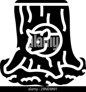 Hamster Haustier Glyphen Symbol Vektor Illustration Stock Vektor