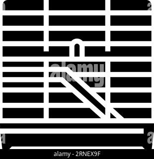 Vektor-Illustration des Hammerkäfiges mit dem Glyphen-Symbol für Haustiere Stock Vektor