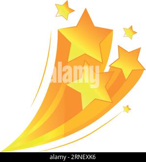 Bursting Stars Award. Goldenes Premium-Dekoetikett Stock Vektor