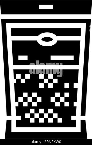 Hamster Bettwäsche Haustier Glyphen Symbol Vektor Illustration Stock Vektor