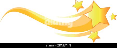 Goldene Flugsterne. Premium Award-Label Stock Vektor