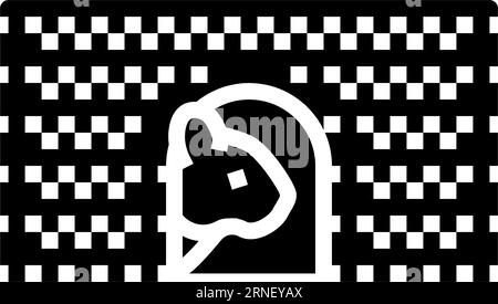 Hamster Haus Haustier Glyphen Symbol Vektor Illustration Stock Vektor