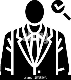 Kleiderordnung Etikette Interview Job Glyph Icon Vektor Illustration Stock Vektor