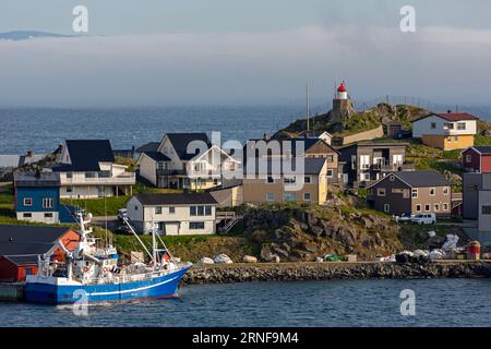 Hafen Honningsvag, Insel Mageroya, Troms og Finnmark, Norwegen Stockfoto